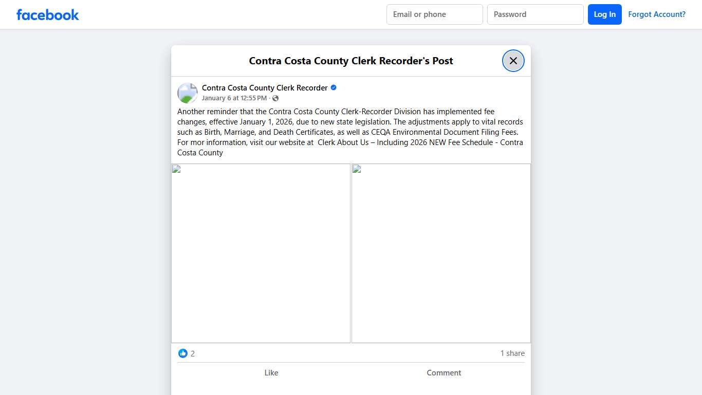 Another reminder that... - Contra Costa County Clerk Recorder Facebook